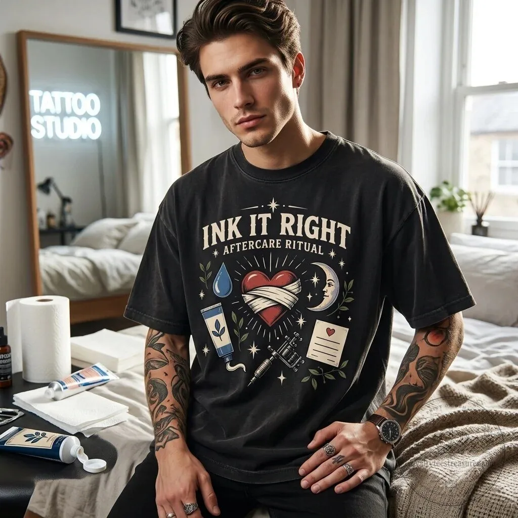 Ink It Right Tattoo Aftercare Ritual Graphic T-Shirt