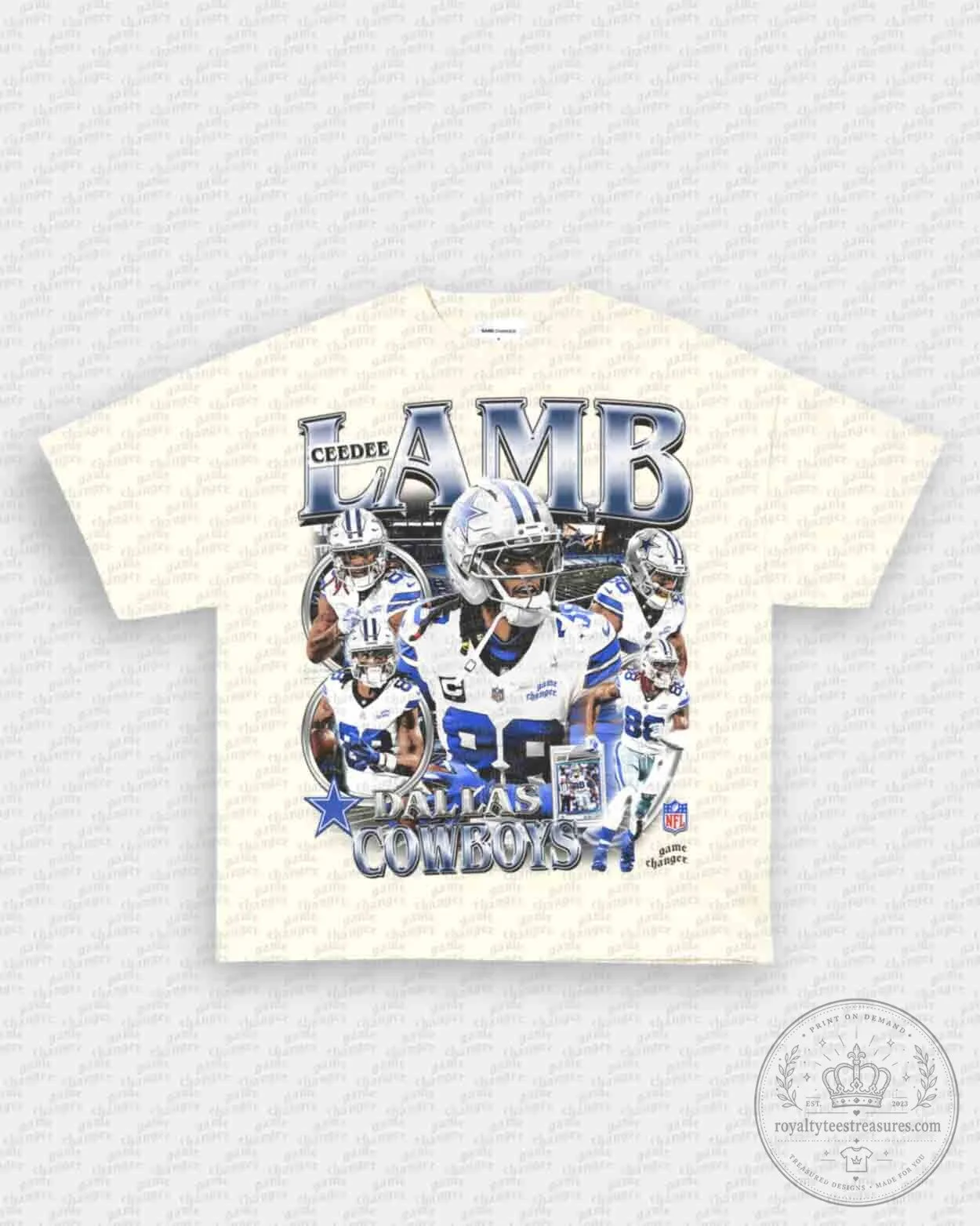 Vintage Graphic T-Shirt featuring CeeDee Lamb of the Dallas Cowboys Football Team 6 Vintage Graphic T-Shirt featuring CeeDee Lamb of the Dallas Cowboys Football Team