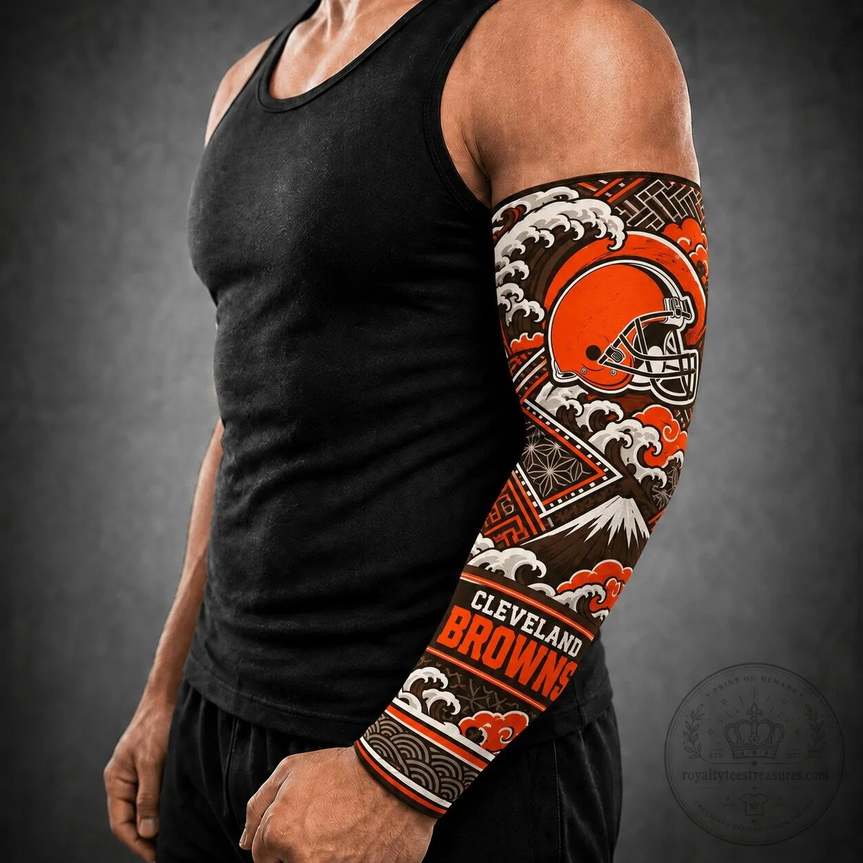 Cleveland Browns Football Team Japanese Art Style Arm Sleeve