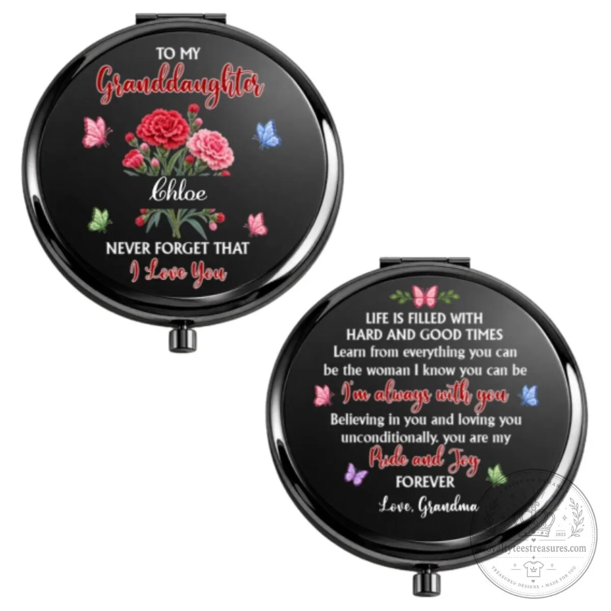 Personalized Granddaughter Always With You Rose Gold Compact Mirror 26 Personalized Granddaughter Always With You Rose Gold Compact Mirror