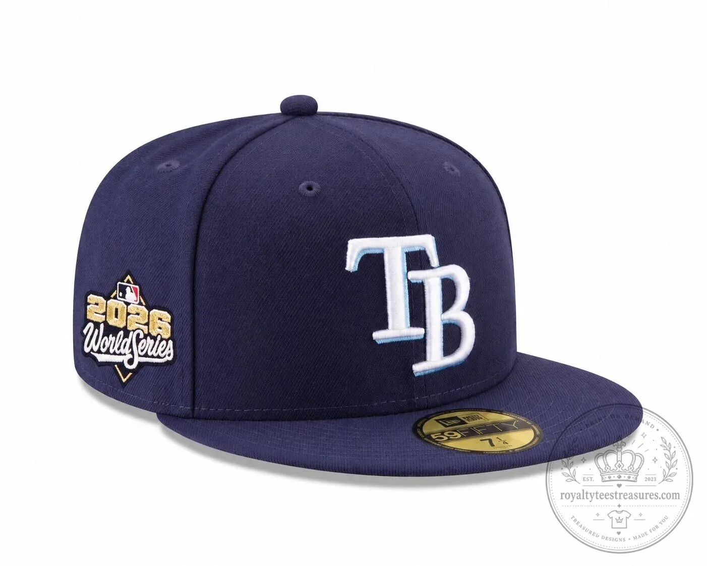Tampa Bay Rays 2026 World Series Navy Blue Fitted Baseball Cap Hat