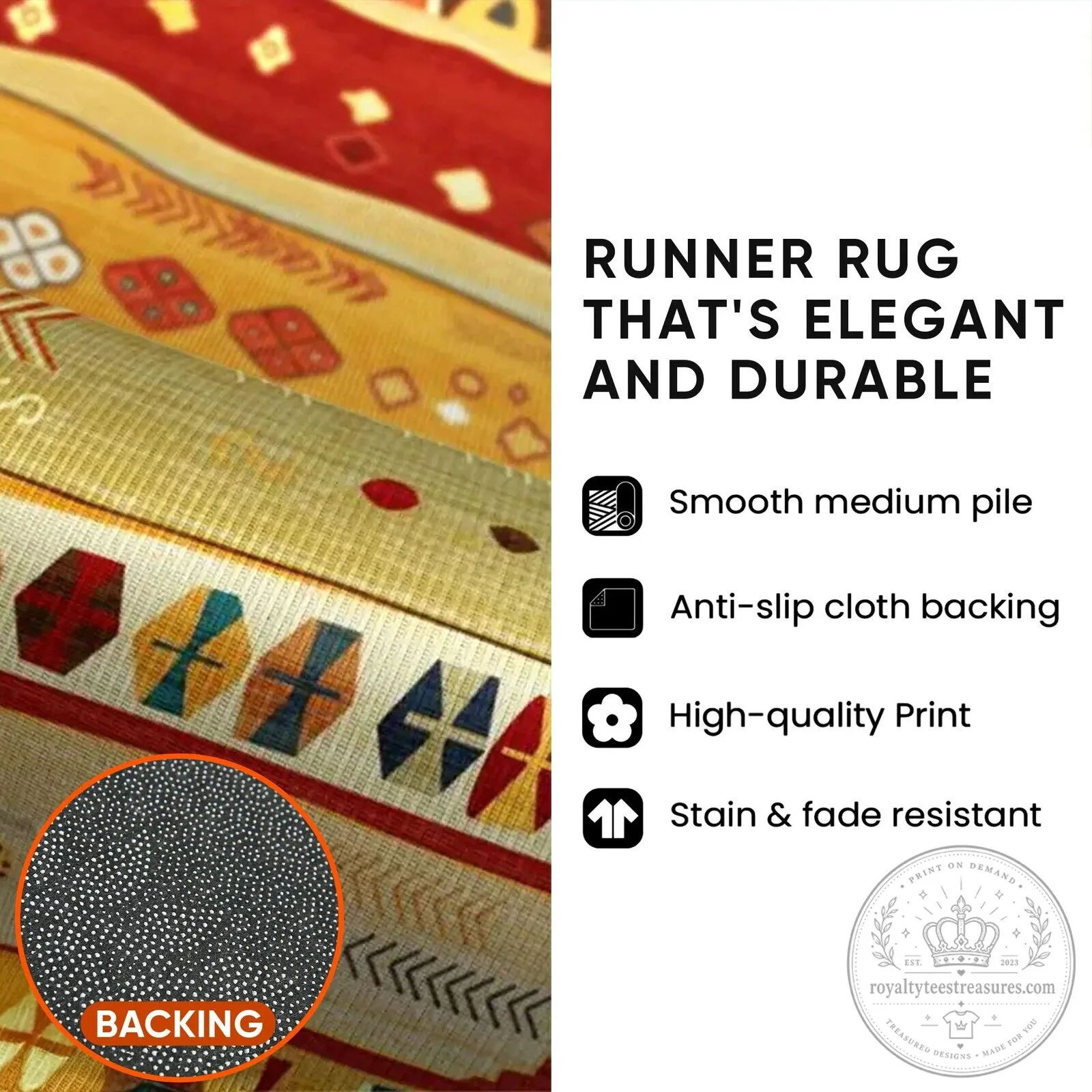 Santa Claus Reindeer Sleigh Ride Christmas Holiday Runner Rug 7 Santa Claus Reindeer Sleigh Ride Christmas Holiday Runner Rug