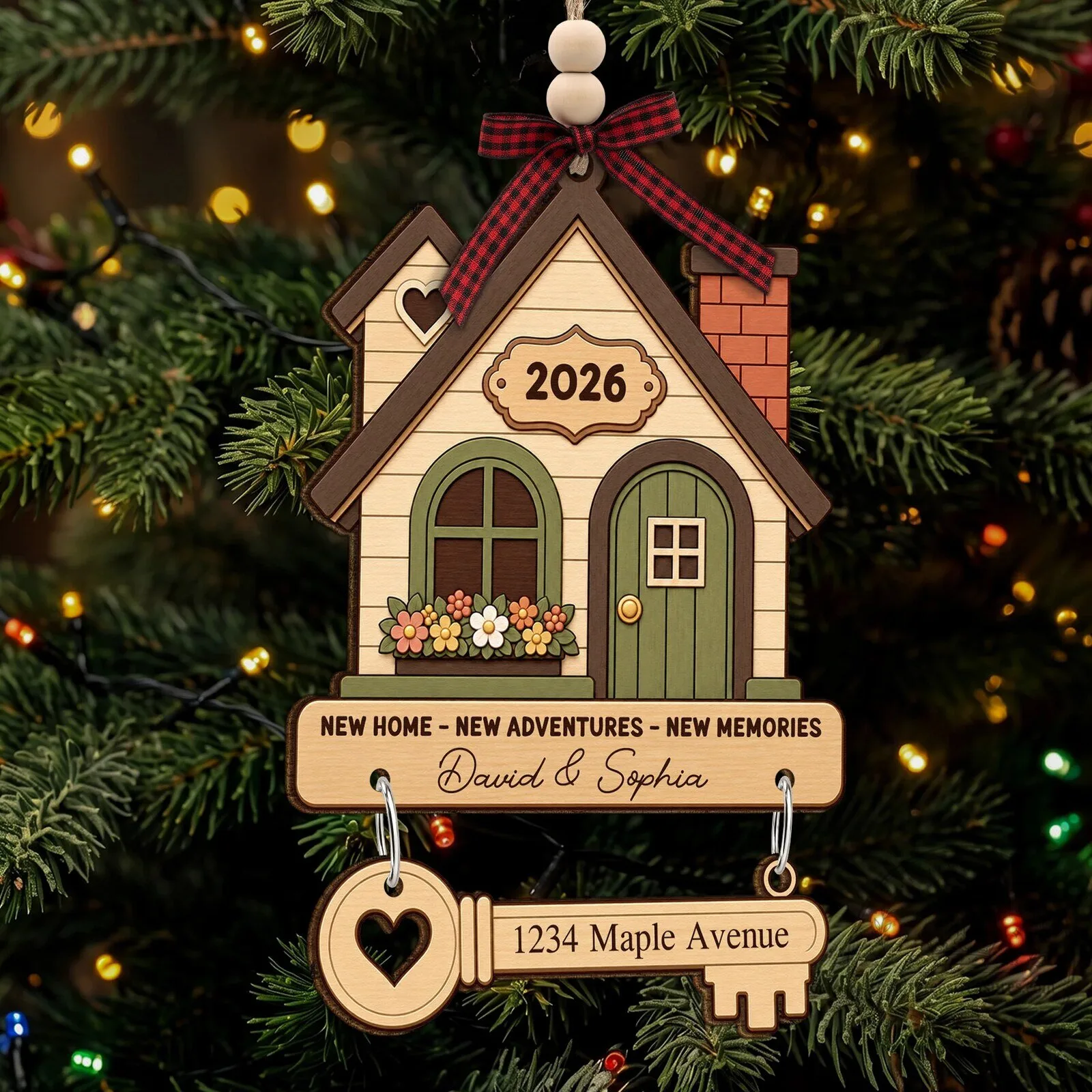 Personalized New Home First Christmas Couple Family House Ornament 8 Personalized New Home First Christmas Couple Family House Ornament