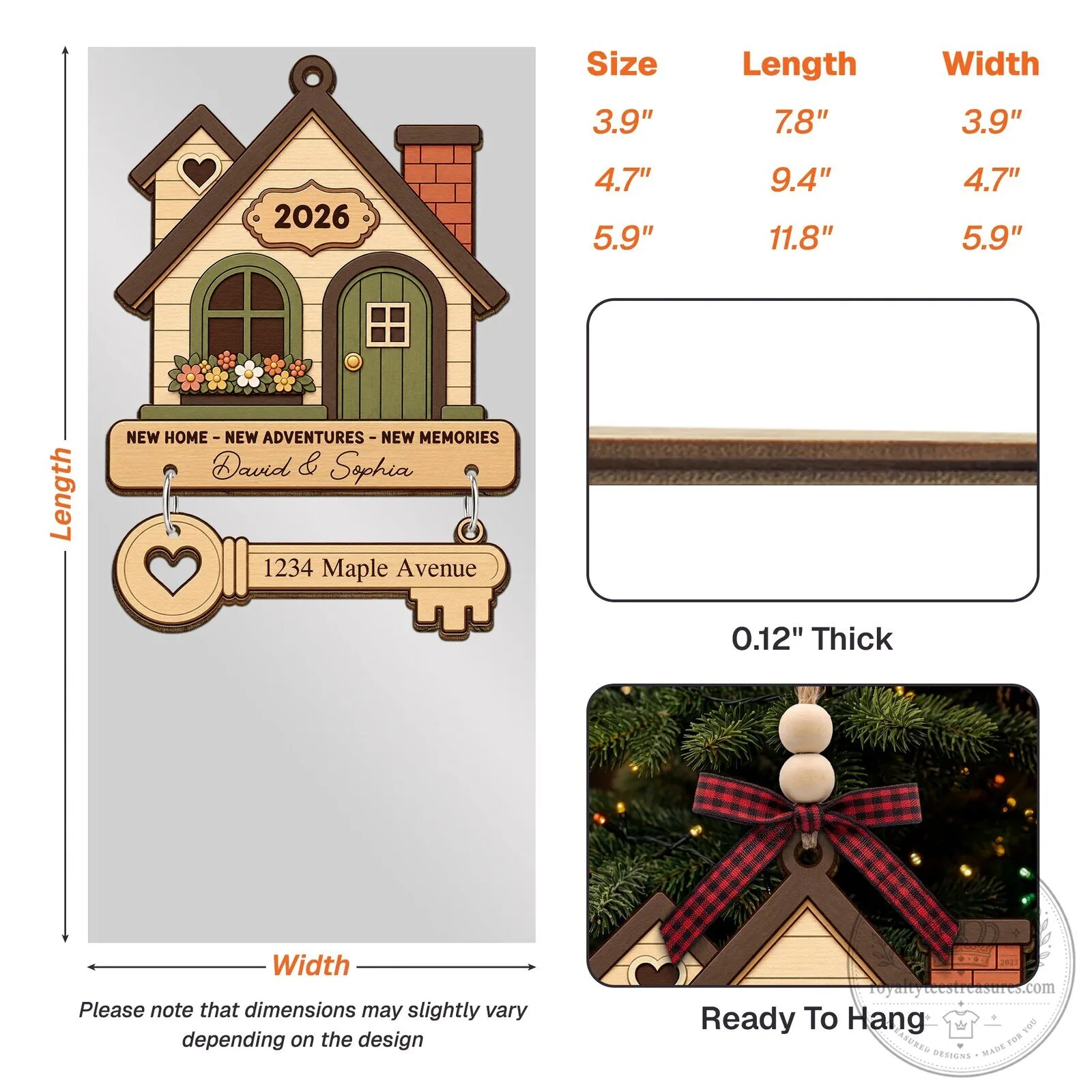 Personalized New Home First Christmas Couple Family House Ornament 9 Personalized New Home First Christmas Couple Family House Ornament