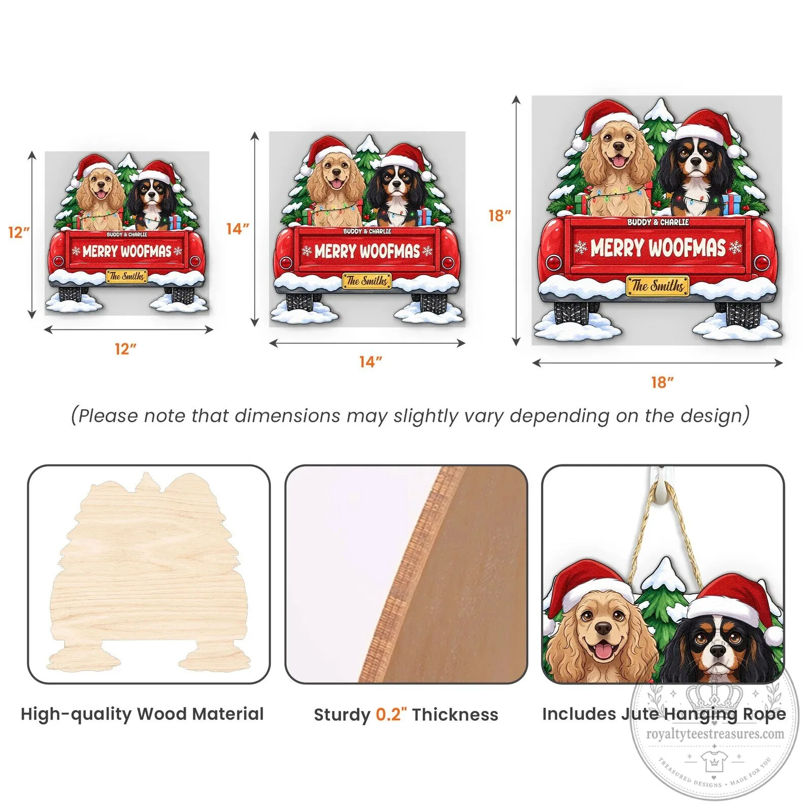 Personalized Christmas Dog Truck Welcome Sign - Custom Pet Holiday Door Hanger 13 Personalized Christmas Dog Truck Welcome Sign - Custom Pet Holiday Door Hanger