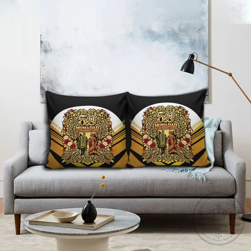 African 50th Anniversary Wedding Pillow Cover for Mom and Dad - A Love That Built A Legacy 6 African 50th Anniversary Wedding Pillow Cover for Mom and Dad - A Love That Built A Legacy