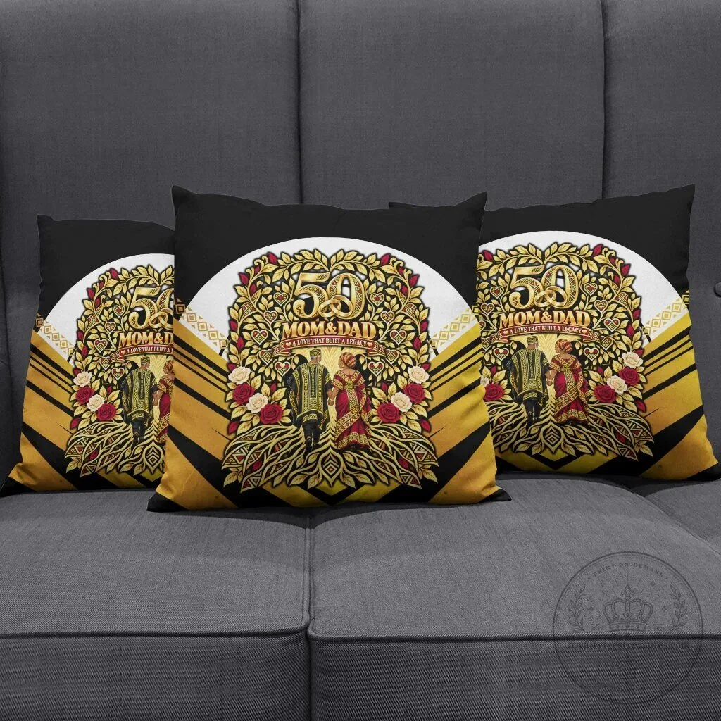 African 50th Anniversary Wedding Pillow Cover for Mom and Dad - A Love That Built A Legacy 7 African 50th Anniversary Wedding Pillow Cover for Mom and Dad - A Love That Built A Legacy