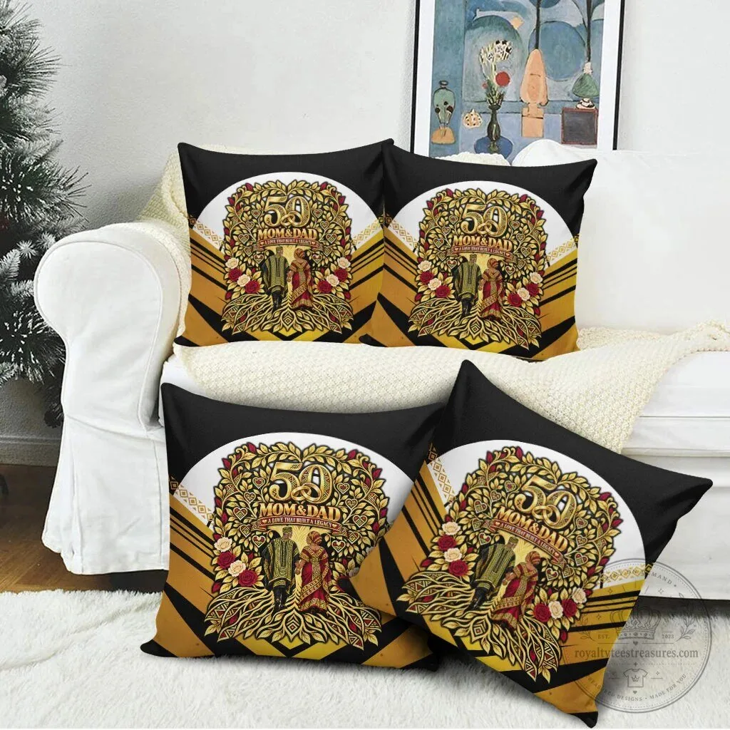 African 50th Anniversary Wedding Pillow Cover for Mom and Dad - A Love That Built A Legacy 8 African 50th Anniversary Wedding Pillow Cover for Mom and Dad - A Love That Built A Legacy