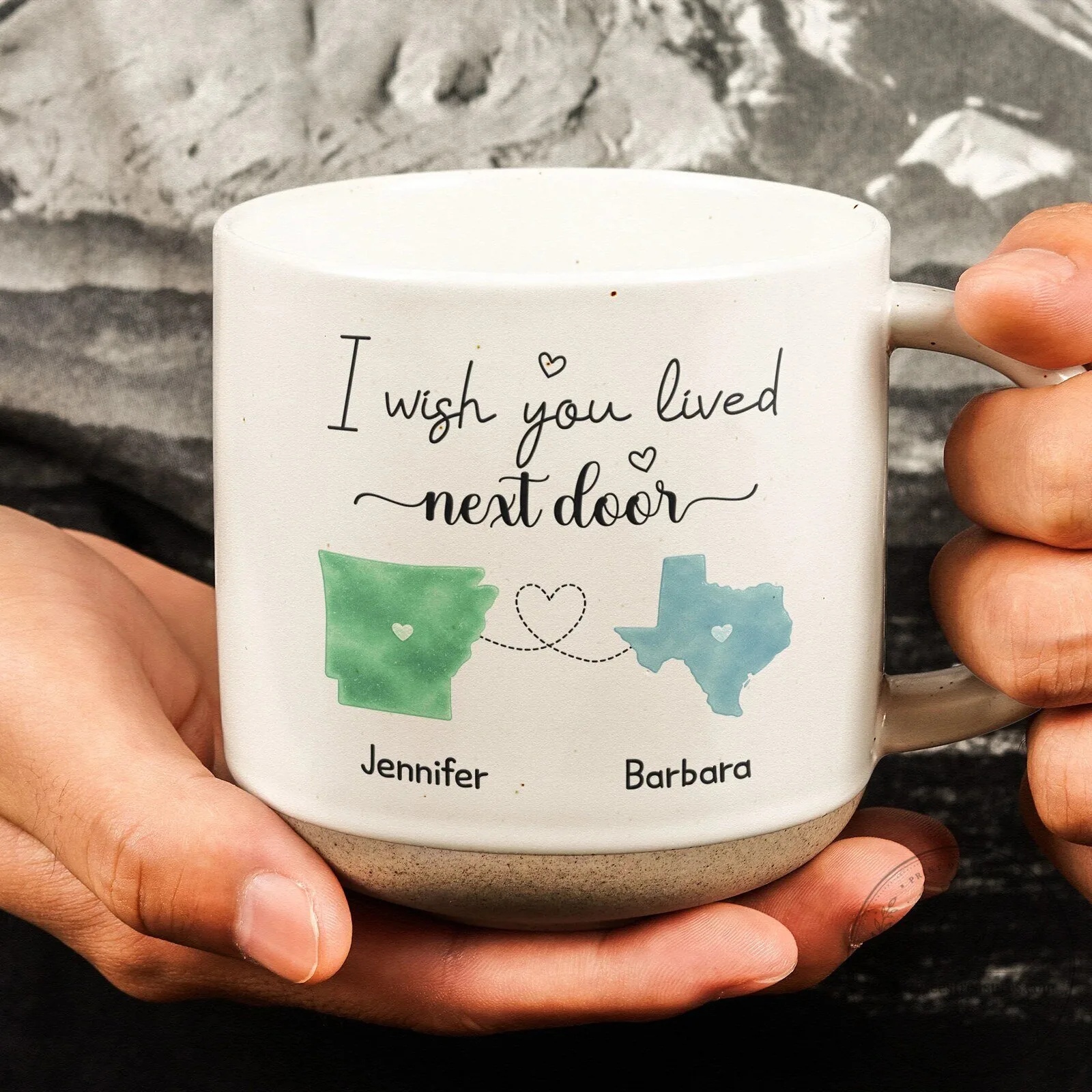 Personalized Long Distance Friendship Mug, Custom State Map Best Friend Gift 9 Personalized Long Distance Friendship Mug, Custom State Map Best Friend Gift