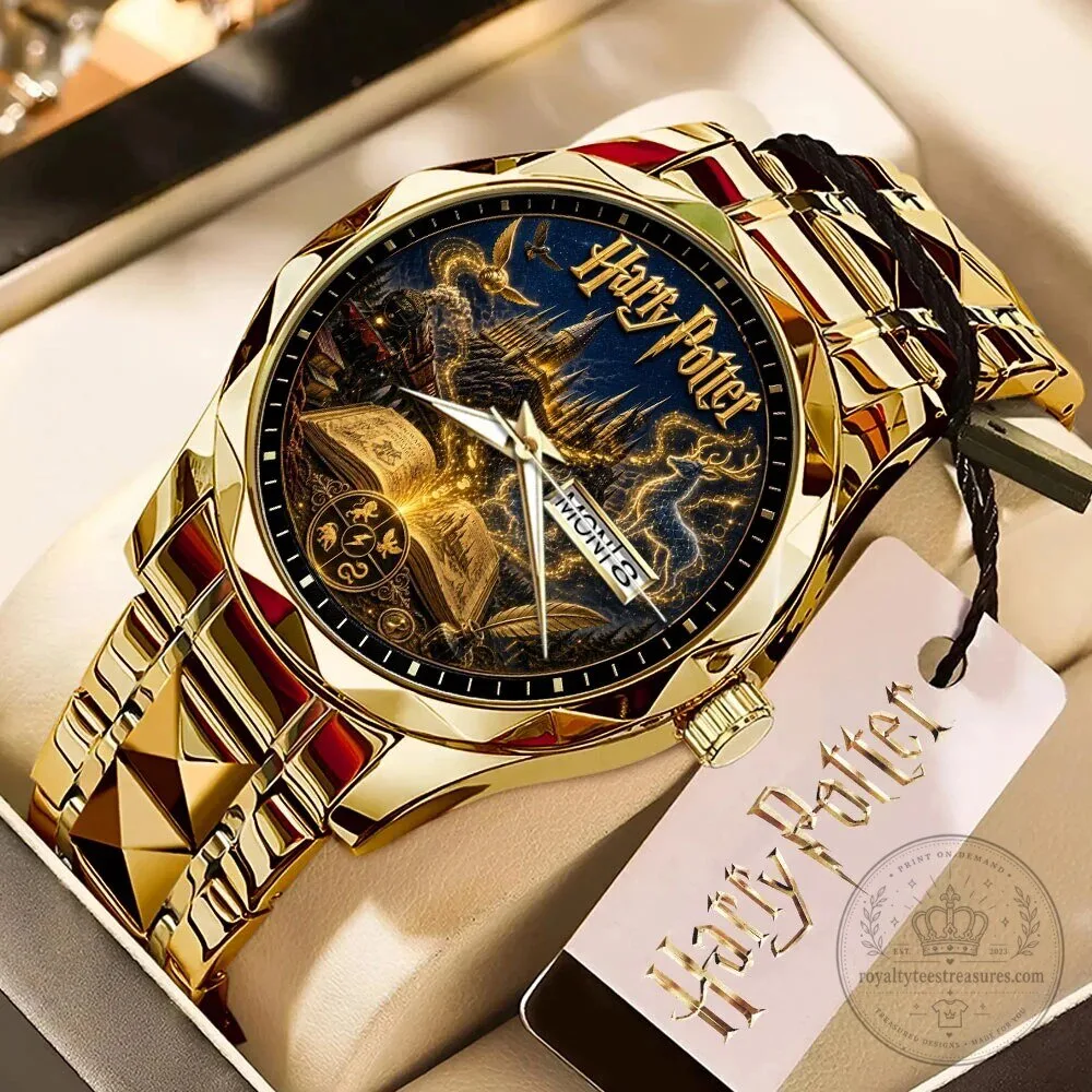 Harry Potter Hogwarts Gold Luxury Quartz Watch 55 Harry Potter Hogwarts Gold Luxury Quartz Watch