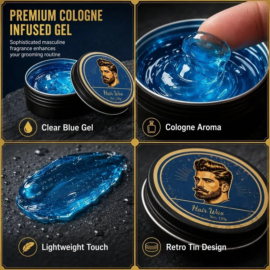 Cologne Scented Hair Wax for Men, Strong Hold Matte Finish Styling Pomade 11 Cologne Scented Hair Wax for Men, Strong Hold Matte Finish Styling Pomade