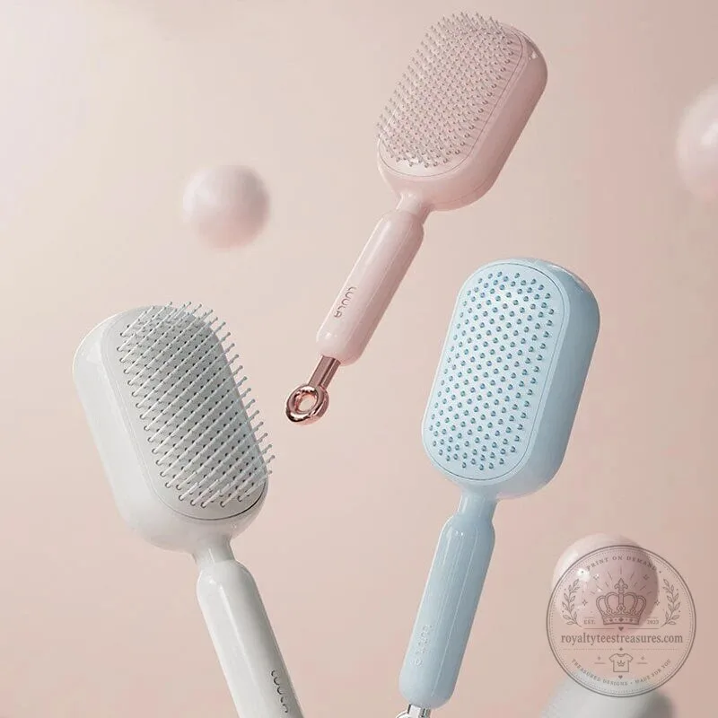 Retractable Cushion Hair Brush with Scalp Massage Comb for Detangling Hair 10 Retractable Cushion Hair Brush with Scalp Massage Comb for Detangling Hair