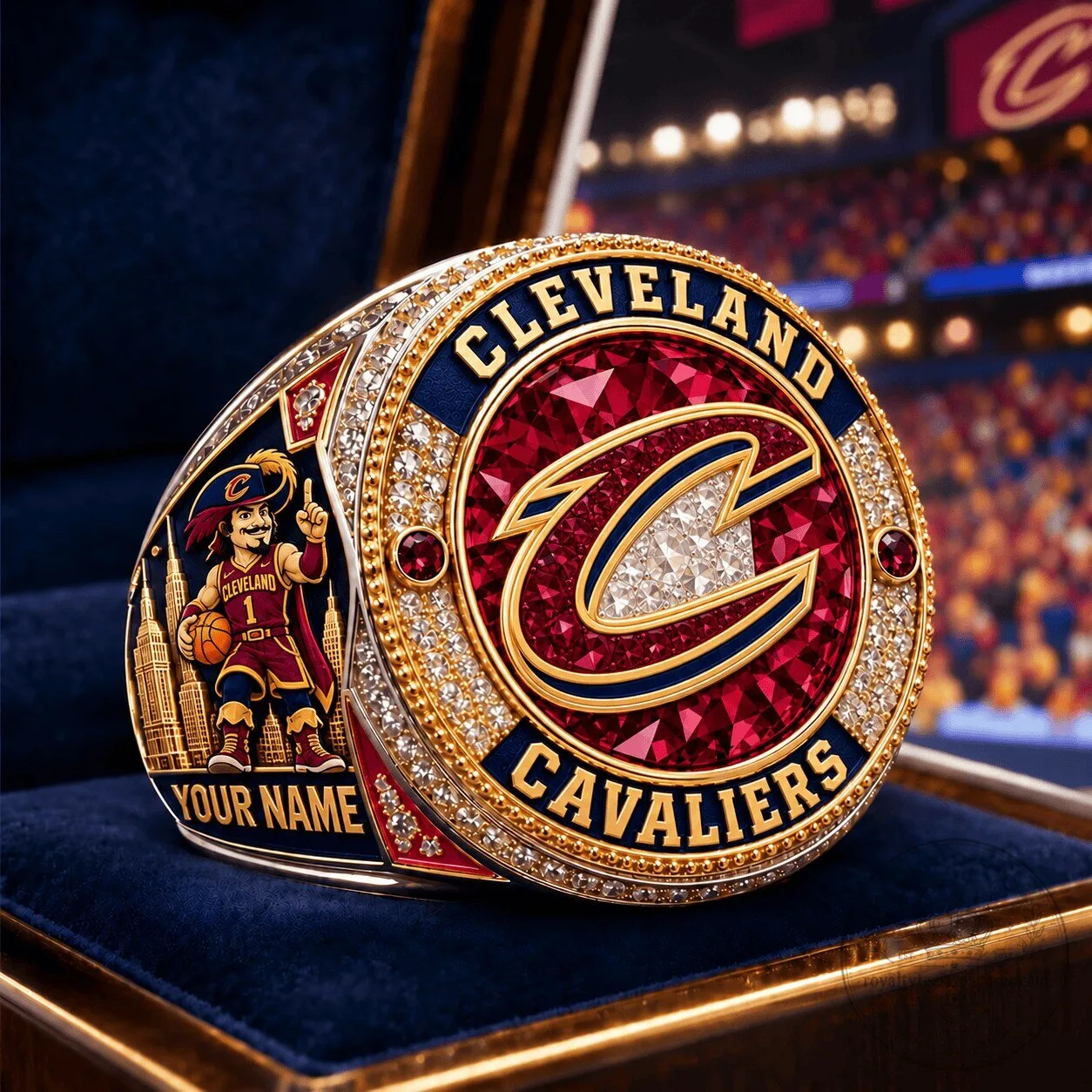 Cleveland Cavaliers NBA Championship Personalized Name Fan Ring