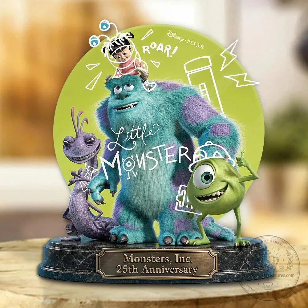 Monsters, Inc. 25th Anniversary Sulley Mike Boo Randall Acrylic Plaque
