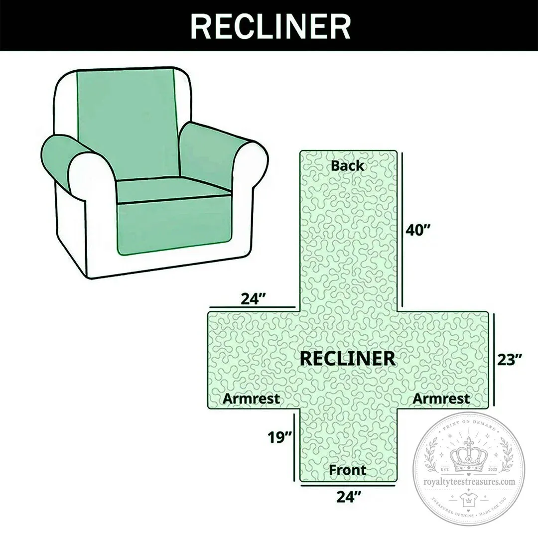 Nautical Christmas Lighthouse Anchor Ocean Waves Quilted Recliner Cover 11 Nautical Christmas Lighthouse Anchor Ocean Waves Quilted Recliner Cover