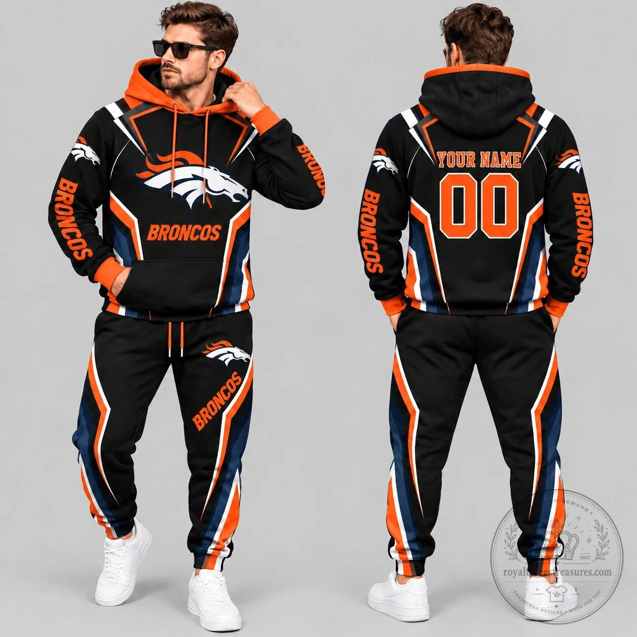 Denver Broncos | NFL Gradient Stripe Tracksuit Set