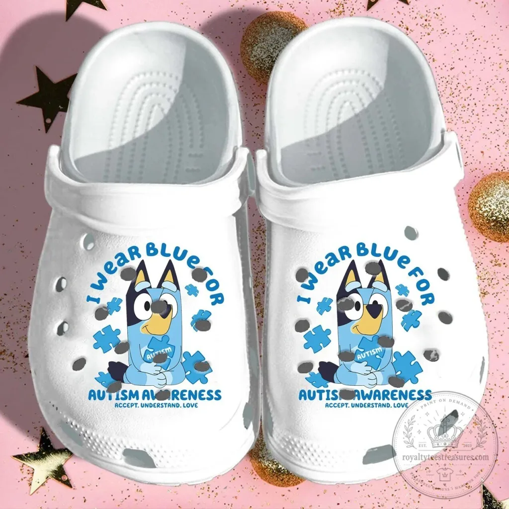 Bluey Autism Awareness I Wear Blue For Autism Crocs Shoes 1 Bluey Autism Awareness I Wear Blue For Autism Crocs Shoes