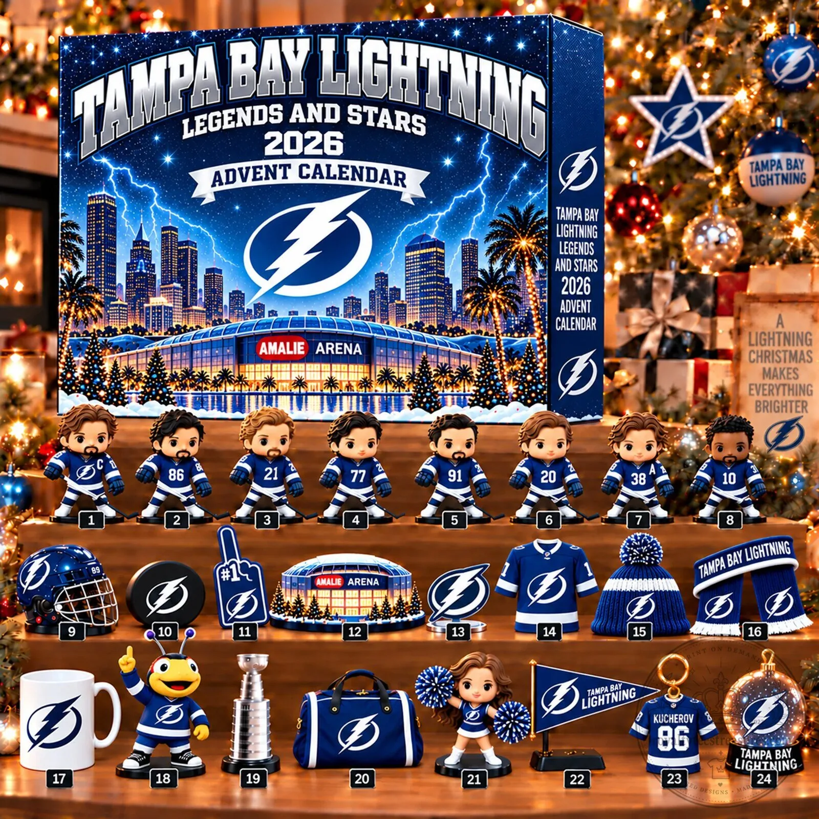 Tampa Bay Lightning Legends and Stars 2026 Christmas Advent Calendar 2D 1 Tampa Bay Lightning Legends and Stars 2026 Christmas Advent Calendar 2D
