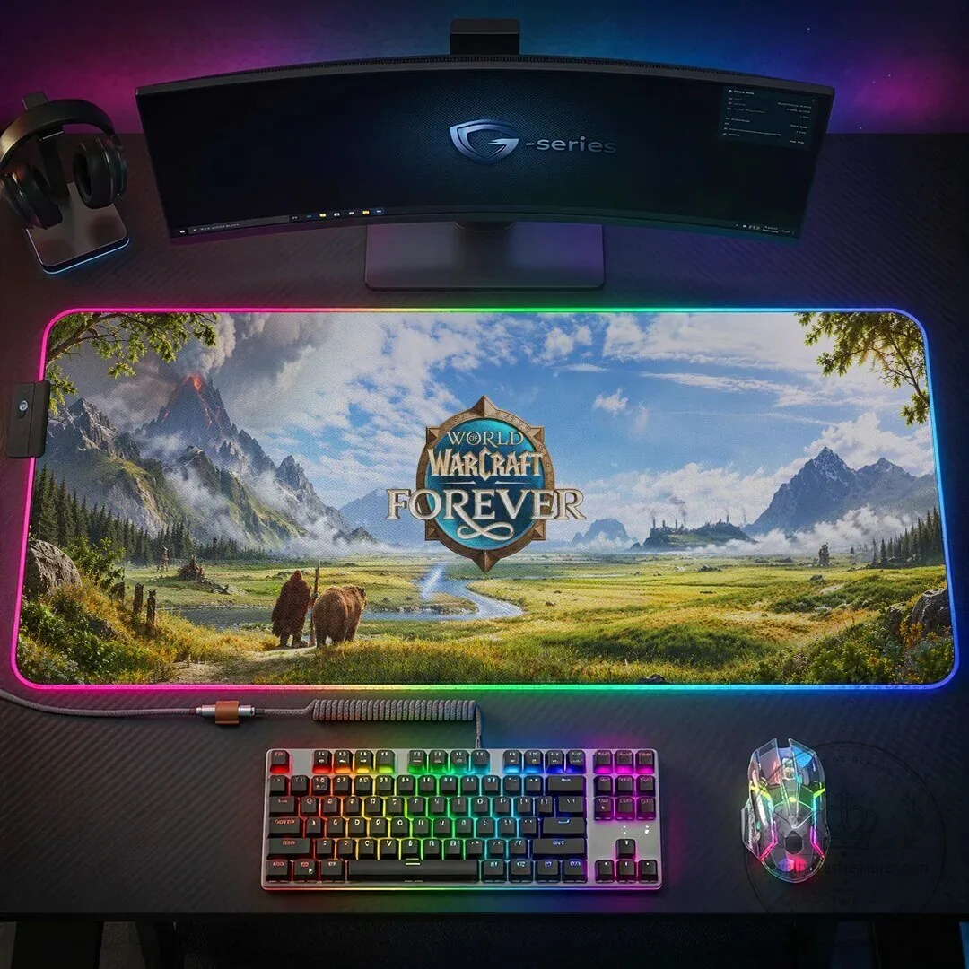 World of Warcraft Forever Gaming Mouse Pad with LED Light Up Edges